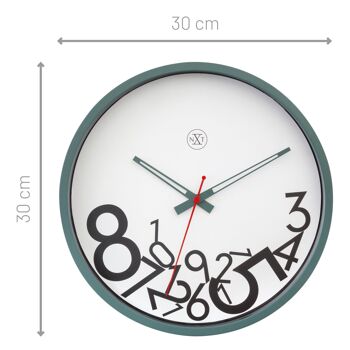 Horloge murale 30cm-Silencieuse-Plastique- "Chiffres tombés" 4