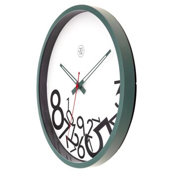 Horloge murale 30cm-Silencieuse-Plastique- "Chiffres tombés" 6