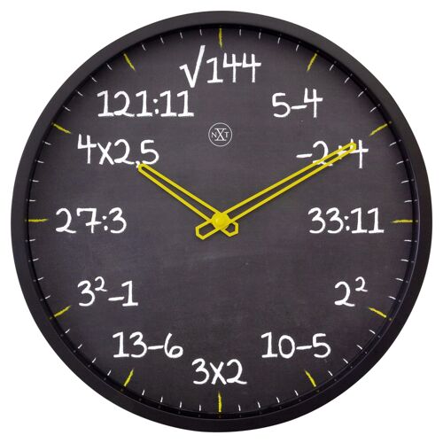 Wall clock 30cm-Silent-Plastic- "Maths"