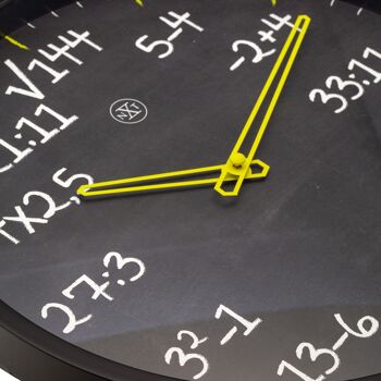 Horloge murale 30cm-Silencieux-Plastique- "Maths" 3
