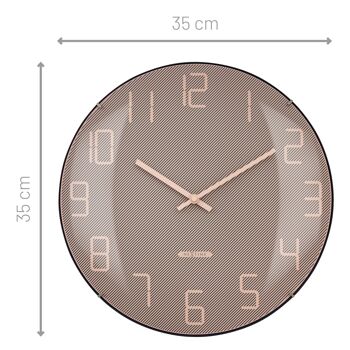 Horloge Murale Lentille en Verre Bombée 35cm - Silencieuse - Verre -"Shade" 3