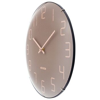 Horloge Murale Lentille en Verre Bombée 35cm - Silencieuse - Verre -"Shade" 12