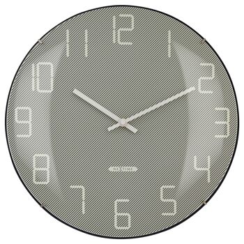 Horloge Murale Lentille en Verre Bombée 35cm - Silencieuse - Verre -"Shade" 13