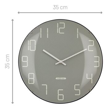 Horloge Murale Lentille en Verre Bombée 35cm - Silencieuse - Verre -"Shade" 15