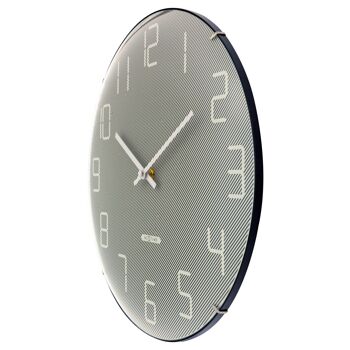 Horloge Murale Lentille en Verre Bombée 35cm - Silencieuse - Verre -"Shade" 23