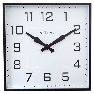 Reloj de pared 35x35cm-Silencioso-Árabe-Metal- "Be Square"