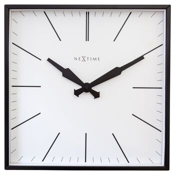 Horloge murale 35x35cm-Silent-Stripes-Métal- "Be Square" 1