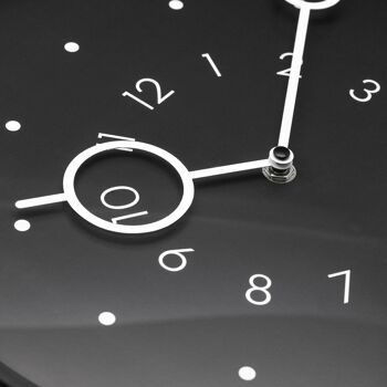 Horloge Murale 35x60x5cm-Pendule-Noir-Métal- "Loop" 4
