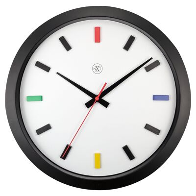 Reloj de pared 36cm-Silencioso-Plástico- "Mix"