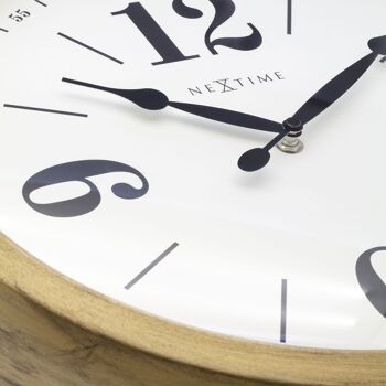 Horloge murale 39cm-Silencieux-Blanc-Métal- "Classic" 4