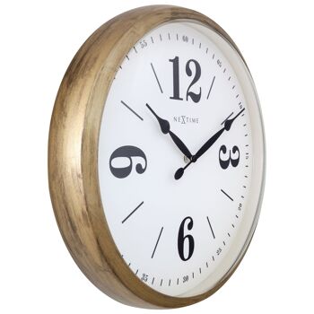 Horloge murale 39cm-Silencieux-Blanc-Métal- "Classic" 6
