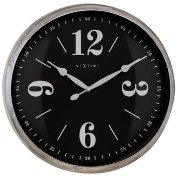 Horloge murale 39cm-Silencieux-Blanc-Métal- "Classic" 11