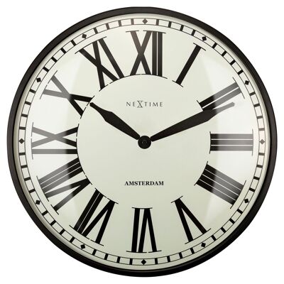 Wall clock 40cm-Silent-Metal- "New Amsterdam"