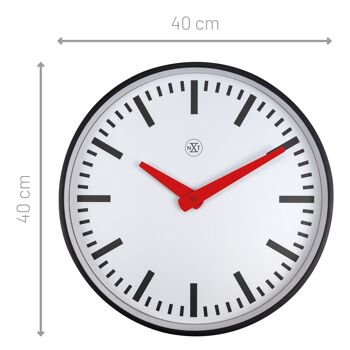 Horloge murale 40cm-Silencieux-Plastique- "Newcastle" 4