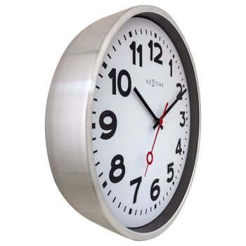 Horloge Murale 45cm-Silencieuse-Aluminium- "Station" 5