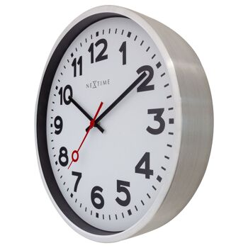 Horloge Murale 45cm-Silencieuse-Aluminium- "Station" 6
