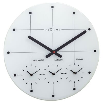 Reloj de Pared 43cm-Cristal-Silencioso- "Gran Ciudad"