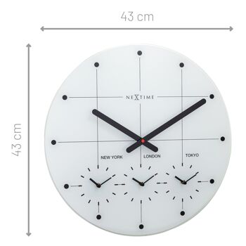 Horloge Murale 43cm-Silencieuse-Verre- "Big City" 4