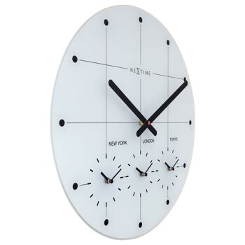 Horloge Murale 43cm-Silencieuse-Verre- "Big City" 5