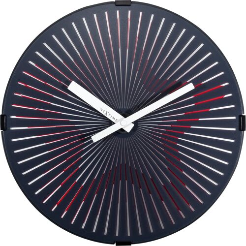 Wall clock-  30 cm - Plastic - Motion clock-  'Motion Star - Red'
