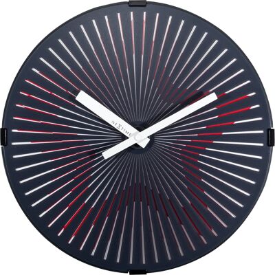 Horloge murale- 30 cm - Plastique - Motion clock- 'Motion Star - Rouge'