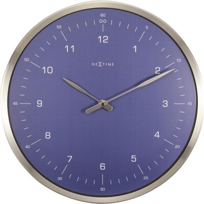 Wall clock-  33 cm - Metal - Dome Shaped Glass-  '60 Minutes'
