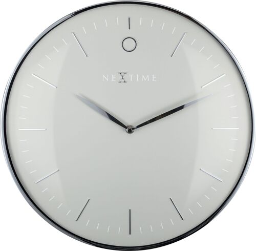 Wall clock-  40 cm - Metal - Dome shaped glass- 'Glamour'