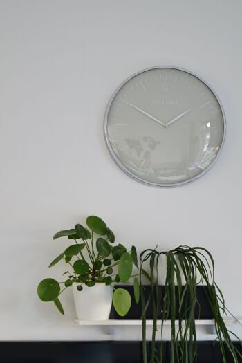Horloge murale - 40 cm - Métal - Verre en forme de dôme - 'Glamour' 5