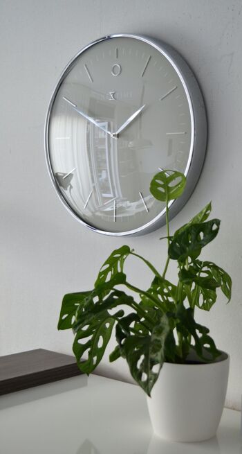 Horloge murale - 40 cm - Métal - Verre en forme de dôme - 'Glamour' 10