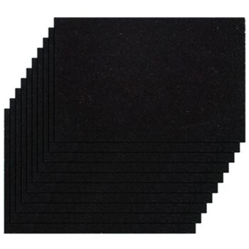 Lot de 10 paillassons "uni noir 60x40cm" tapis anti-salissures paillasson paillasson monochrome pour porte d'entrée 3 couleurs 2