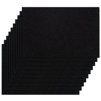 Set di 10 zerbini "uni black 60x40cm" zerbino zerbino zerbino monocromatico per porta d'ingresso 3 colori