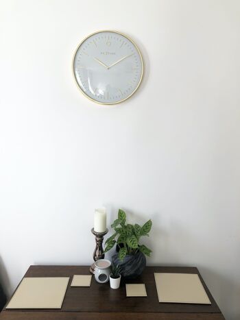Horloge murale - 40 cm - Métal - Verre en forme de dôme - 'Glamour' 9