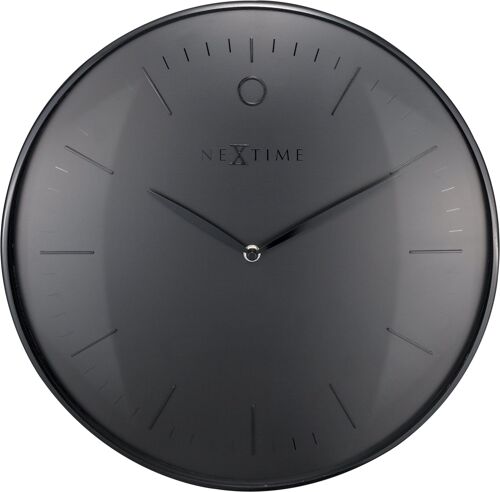 Wall clock-  40 cm - Metal - Dome shaped glass- 'Glamour'