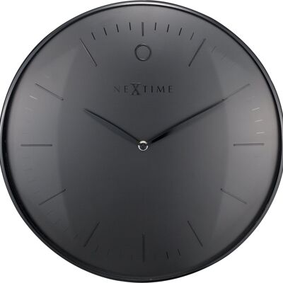 Wall clock-  40 cm - Metal - Dome shaped glass- 'Glamour'