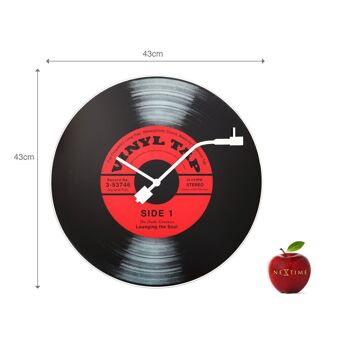 Horloge murale- 43 cm- Verre- 'Vinyl Tap' 5