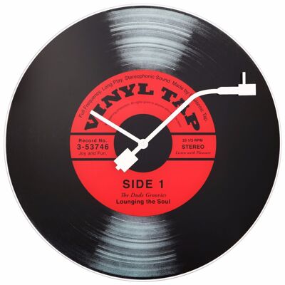 Wall clock - 43 cm - Glass - 'Vinyl Tap'