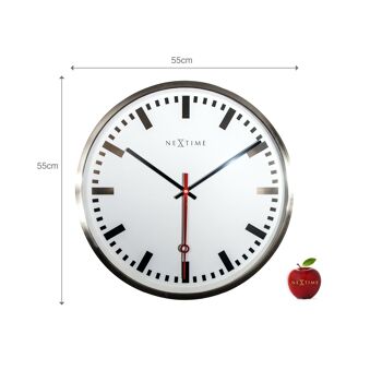 Horloge murale - 55 cm - Aluminium - 'Super Station Stripe' 4