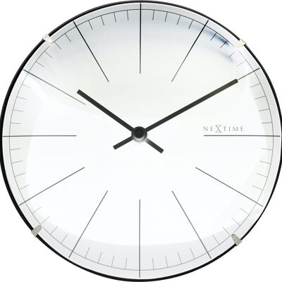 Reloj de pared/ Reloj de sobremesa- 20 cm- Cristal - Cristal en forma de cúpula- 'Big Stripe Mini Dome'