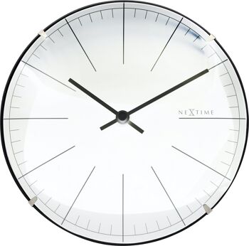 Horloge murale/ Horloge de table- 20 cm- Verre - Verre en forme de dôme- 'Big Stripe Mini Dome' 1