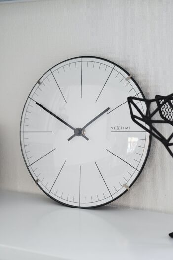 Horloge murale/ Horloge de table- 20 cm- Verre - Verre en forme de dôme- 'Big Stripe Mini Dome' 4