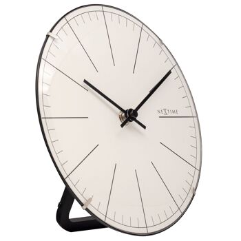 Horloge murale/ Horloge de table- 20 cm- Verre - Verre en forme de dôme- 'Big Stripe Mini Dome' 8