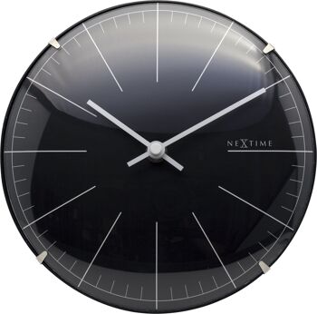 Horloge murale/ Horloge de table- 20 cm- Verre - Verre en forme de dôme- 'Big Stripe Mini Dome' 18