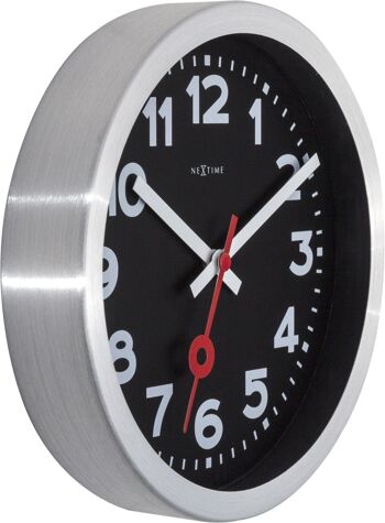 Horloge murale/horloge de table - 19 cm - Aluminium - 'Station Numbers' 2