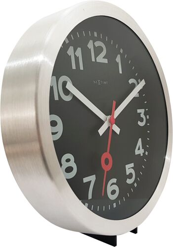 Horloge murale/horloge de table - 19 cm - Aluminium - 'Station Numbers' 3