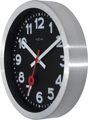 Horloge murale/horloge de table - 19 cm - Aluminium - 'Station Numbers' 4