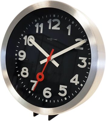 Horloge murale/horloge de table - 19 cm - Aluminium - 'Station Numbers' 6
