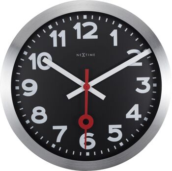 Horloge murale/horloge de table - 19 cm - Aluminium - 'Station Numbers' 7