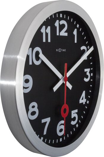 Horloge murale/horloge de table - 19 cm - Aluminium - 'Station Numbers' 8
