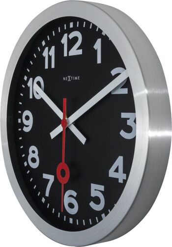 Horloge murale/horloge de table - 19 cm - Aluminium - 'Station Numbers' 9