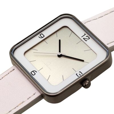 Uhr - 38 x 38 mm - Metall - 'Square Wrist'